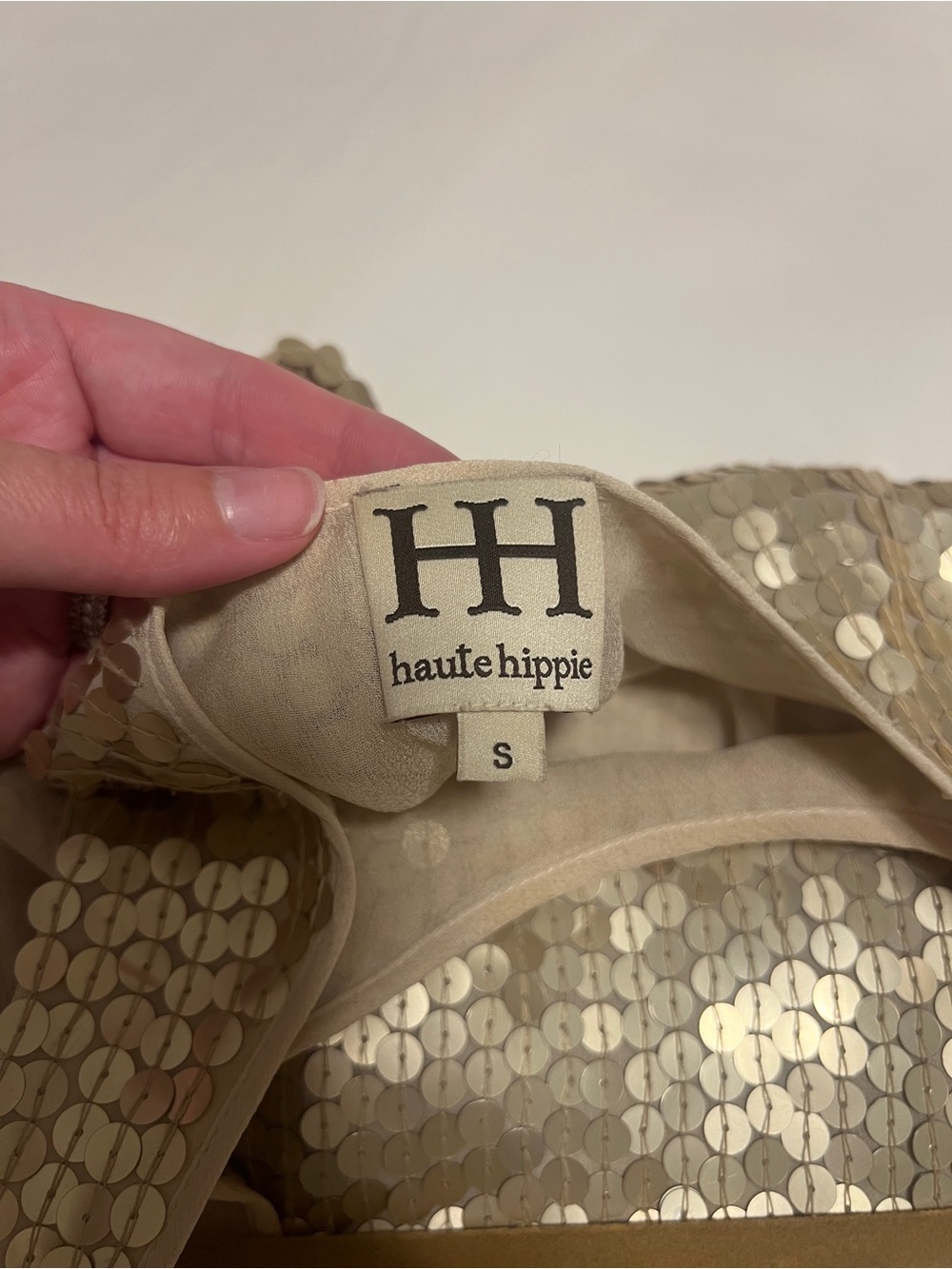Haute Hippie Gold Sequin Mini Dress - Picture 4 of 4